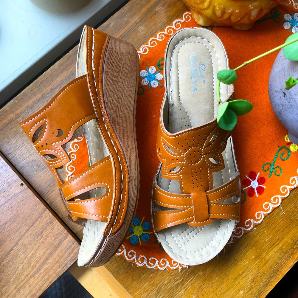 Lady Godiva Slip-On Sandals